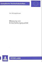 Messung Von Entscheidungsqualitaet