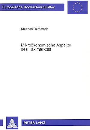 Mikrooekonomische Aspekte Des Taximarktes