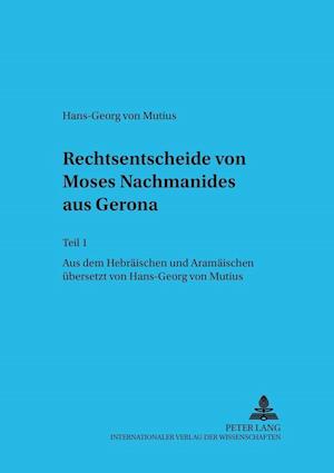 Rechtsentscheide Von Moses Nachmanides Aus Gerona