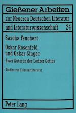 Oskar Rosenfeld Und Oskar Singer