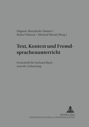 Text, Kontext und Fremdsprachenunterricht