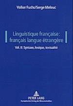 Linguistique Francaise