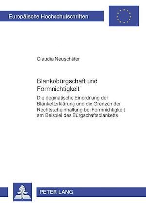 Blankobuergschaft Und Formnichtigkeit