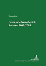 Gemeindefinanzbericht Sachsen 2002/2003