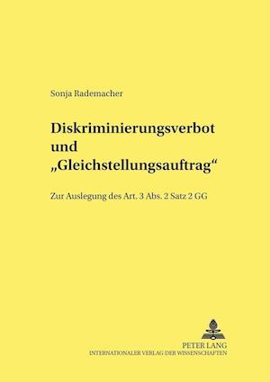 Diskriminierungsverbot Und "gleichstellungsauftrag"