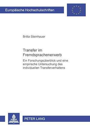 Transfer Im Fremdspracherwerb