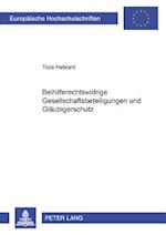 Beihilferechtswidrige Gesellschaftsbeteiligungen Und Glaeubigerschutz