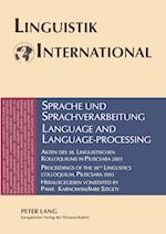 Sprache Und Sprachverarbeitung / Language and Language-Processing