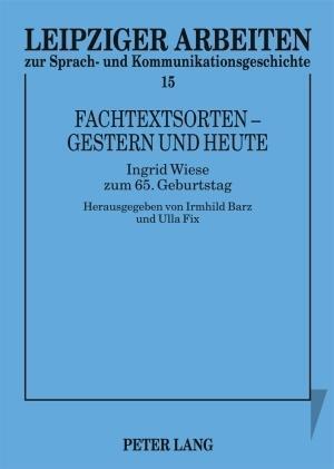 Fachtextsorten - Gestern Und Heute