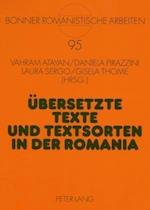 Uebersetzte Texte Und Textsorten in Der Romania