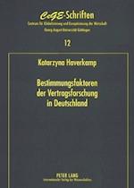 Bestimmungsfaktoren der Vertragsforschung in Deutschland