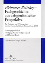 "Weimarer Beitraege" - Fachgeschichte Aus Zeitgenoessischer Perspektive