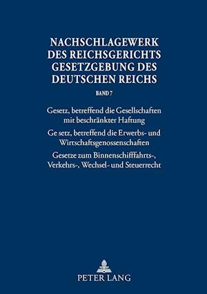 Nachschlagewerk des Reichsgerichts - Gesetzgebung des Deutschen Reichs