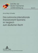 Das Autonome Internationale Insolvenzrecht Spaniens Im Vergleich Zum Deutschen Recht