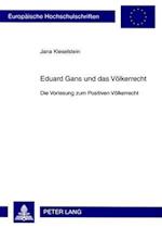 Eduard Gans Und Das Voelkerrecht