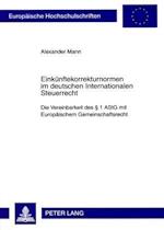 Einkuenftekorrekturnormen Im Deutschen Internationalen Steuerrecht