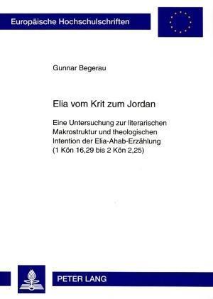 Elia Vom Krit Zum Jordan