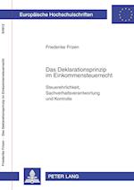 Das Deklarationsprinzip im Einkommensteuerrecht