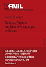National, Regional and Minority Languages in Europe