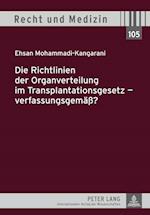 Die Richtlinien Der Organverteilung Im Transplantationsgesetz - Verfassungsgemaess?