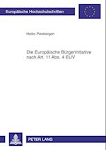 Die Europaeische Buergerinitiative Nach Art. 11 Abs. 4 Euv