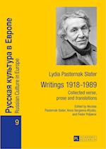 Lydia Pasternak Slater: Writings 1918-1989