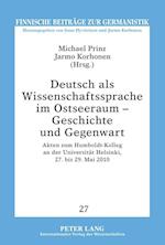 Deutsch als Wissenschaftssprache im Ostseeraum - Geschichte und Gegenwart