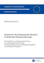 Gruende Fuer Die Zulassung Der Revision in Deutschen Prozessordnungen