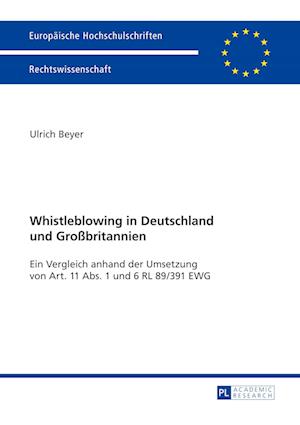 Whistleblowing in Deutschland und Großbritannien