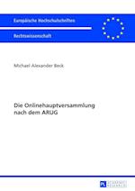 Die Onlinehauptversammlung Nach Dem Arug