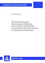 Die Entwicklung Des Spannungsverhaeltnisses Von Freiheit Und Gleichheit Im Deutschen Zivilrecht Seit Der Franzoesischen Revolution