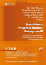 Translationswissenschaftliches Kolloquium III