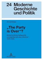 "the Party Is Over"?