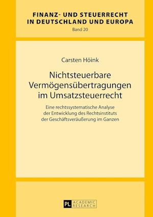 Nichtsteuerbare Vermoegensuebertragungen Im Umsatzsteuerrecht