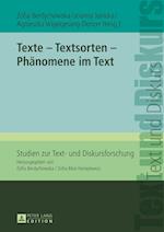 Texte - Textsorten - Phaenomene Im Text