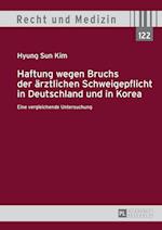 Haftung Wegen Bruchs Der Aerztlichen Schweigepflicht in Deutschland Und in Korea