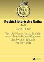 Von Der Hierarchie Zur Egalitaet in Den Zivilrechtskodifikationen Des 19. Jahrhunderts VOR Dem Bgb