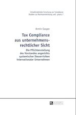 Tax Compliance Aus Unternehmensrechtlicher Sicht