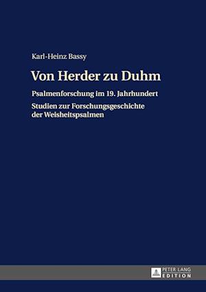 Von Herder Zu Duhm