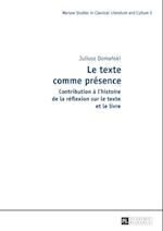 Le texte comme présence