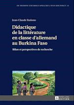 Didactique de la littérature en classe d’allemand au Burkina Faso