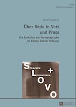 Ueber Rede in Vers und Prosa