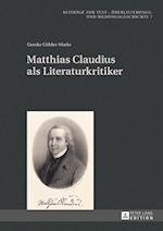 Matthias Claudius ALS Literaturkritiker