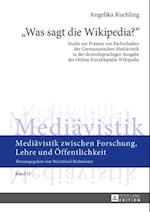 «Was sagt die Wikipedia?»