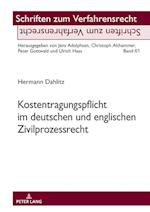 Kostentragungspflicht Im Deutschen Und Englischen Zivilprozessrecht