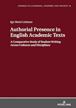 Authorial Presence in English Academic Texts
