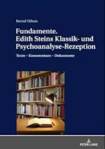 Fundamente. Edith Steins Klassik- und Psychoanalyse-Rezeption