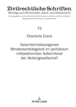 Geschlechtsbezogenes Mindestanteilsgebot Im Paritaetisch Mitbestimmten Aufsichtsrat Der Aktiengesellschaft