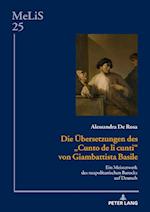 Die Uebersetzungen Des «Cunto de Li Cunti» Von Giambattista Basile