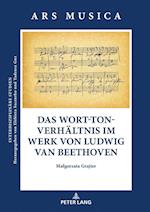Das Wort-Ton-Verhaeltnis Im Werk Von Ludwig Van Beethoven